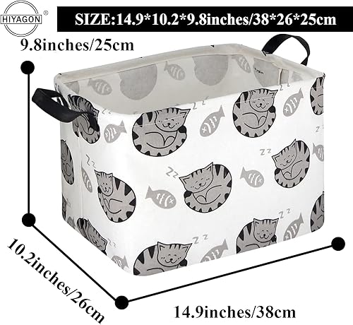 Miniatura 80 de HIYAGON Cesta de almacenamiento para niños, cesta de regalo para bebé, cesta de regalo, cesta organizadora de juguetes lindos, caja rectangular