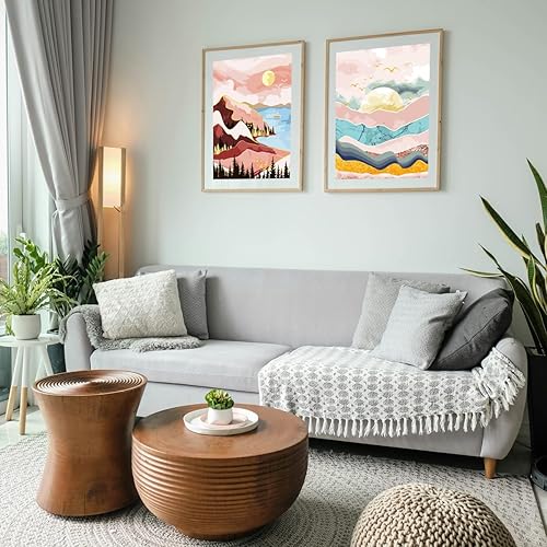 Miniatura 2 de HIVIEW 2 piezas de pintura acrílica de 12 pulgadas de ancho x 16 pulgadas de largo para adultos y niños, kit de pintura acrílica díptico con