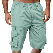 Cargo Shorts for Men Multi-Pockets Bermuda Cargo Shorts Baggy Casual Elastic Waist Big and Tall Hiking Pants 2026