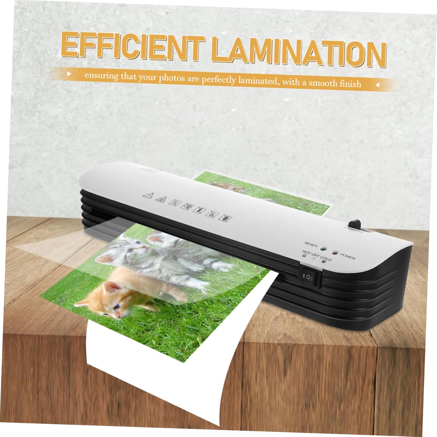 TEHAUX 120v Laminating Machine for Home and Office Fast Warm-up Thermal Photo Laminator with Glossy Finish Versatile Use for Documents and Artwork Us Plug