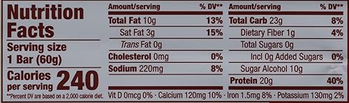 Miniatura 3 de think! Barras de alto contenido proteico, mantequilla de maní Chunky Peanut Butter, 0.71 onzas de proteína, 0 onzas de azúcar, sin edulcorantes