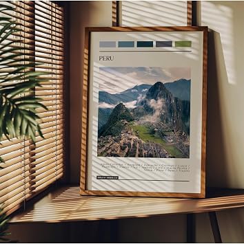 Difference Promotion Travel Art Frameless Poster, Modern Decorative Frameless Poster, Painting, Peru, 21 x 30