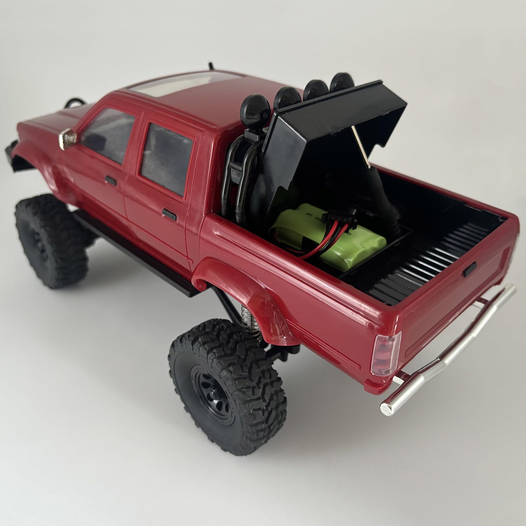 RC Crawler 1/16 Scale Remote Control Truck Off Road WPL C64-1 RC Rock Crawler 4x4 Pickup RTR All Terrain Upgraded Chassis Fully Proportional 2.4GHz Axle Mounted Servo Hobby Vehicle Adult