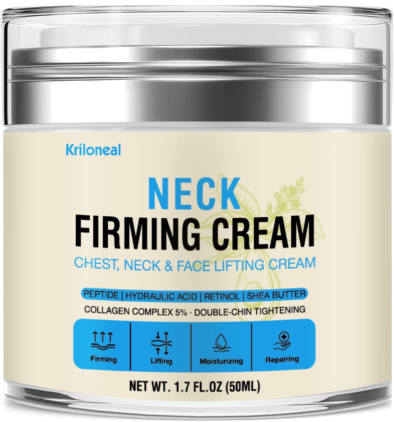 Neck Firming Cream Retinol & Collagen Neck Creams for Tightening and Firming Anti-Aging Anti-Wrinkle Moisturizer Tightening Lifting Sagging Skin with Hyaluronic Acid and Peptides