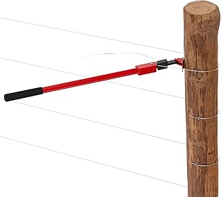 Fence Barbed Wire Stretcher Tool, Heavy-Duty Wire Tensioner & Repair Tool for Barbed, Smooth & Electric Fence Wire, Easy One-Person Operation for Farm, Ranch & Garden Projects