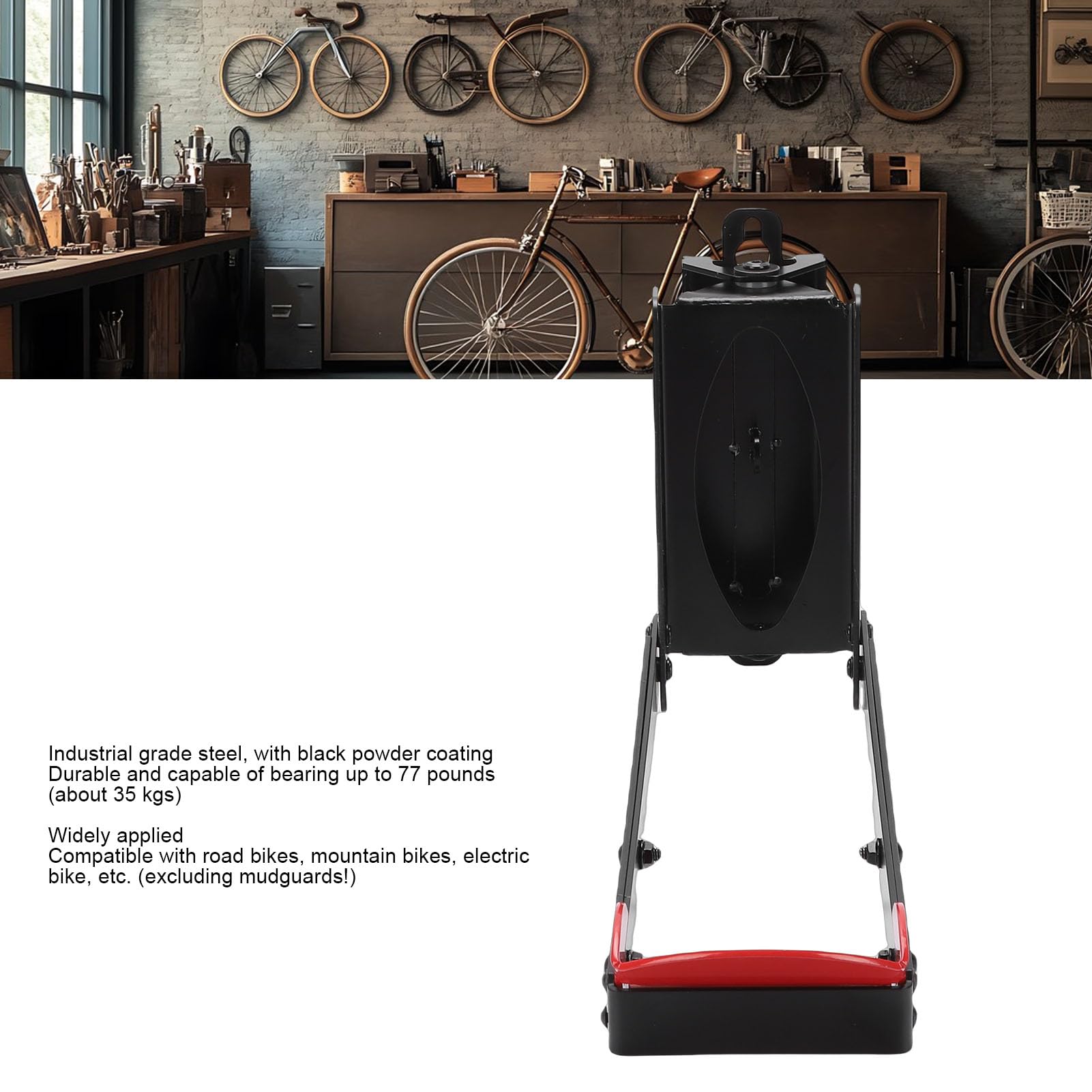 Yctze Soporte de Pared para Portabicicletas que Ahorra Espacio - Colgador Vertical para Bicicletas para Camionetas, Vehículos Recreativos y Almacenamiento en Garaje - Diseño Ajustable y Giratorio para