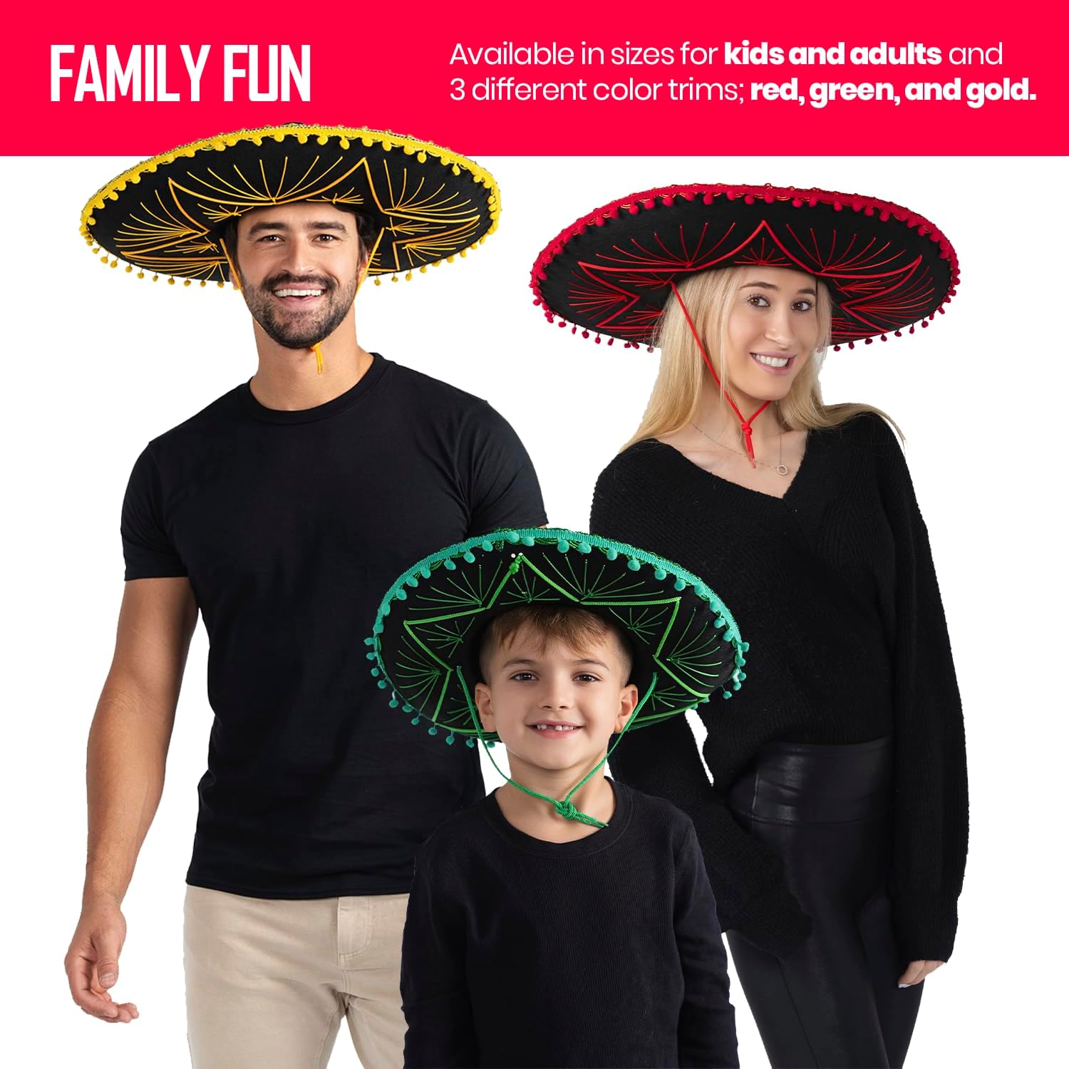 Dress Up America Sombrero Hat for Kids and Adults - Traditional Fiesta Costume Hats - Image 2