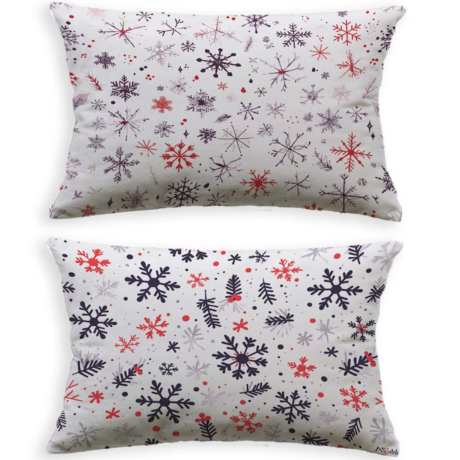 Housses de coussin de jardin 40x80cm blanc résistantes aux UV et déperlantes L-P69