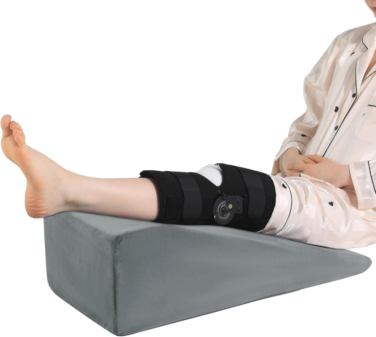 ROYALAY Leg Elevation Pillows for After Surgery, Knee Surgery Recovery Equipment with Handle, Leg Lifter Blood Circulation, Knee Replacement Recovery Aids for Hip Foot Ankle, Single