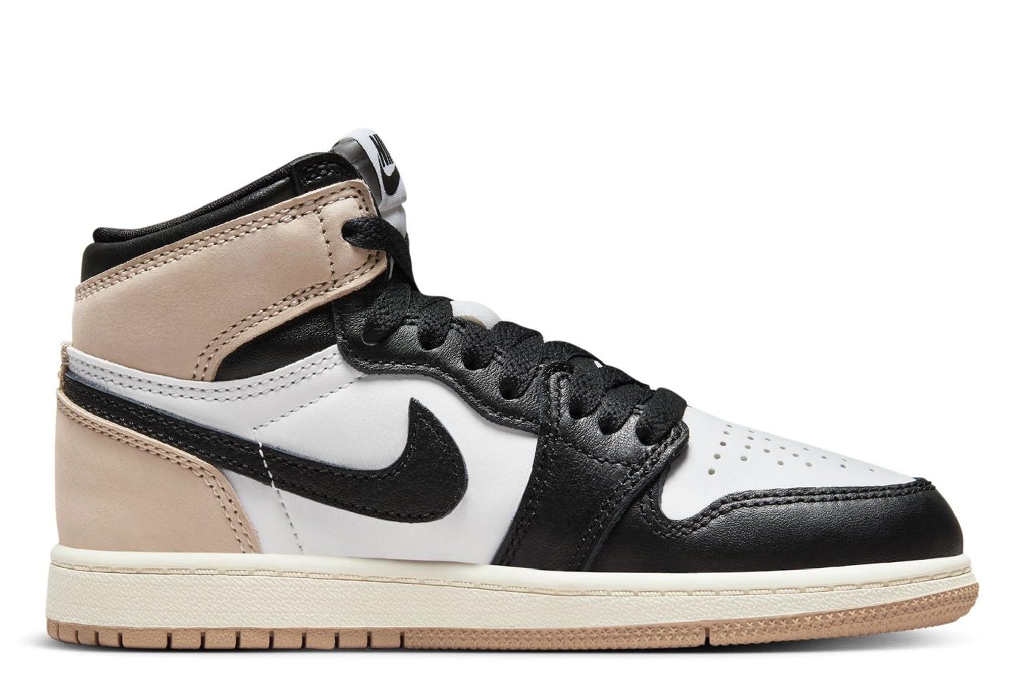 Jordan Little Kid's 1 Retro High OG Latte Blk/Lgnd MD BRWN-Wht (FD2597 021) - 12.5, Black/Legend Md Brown-white