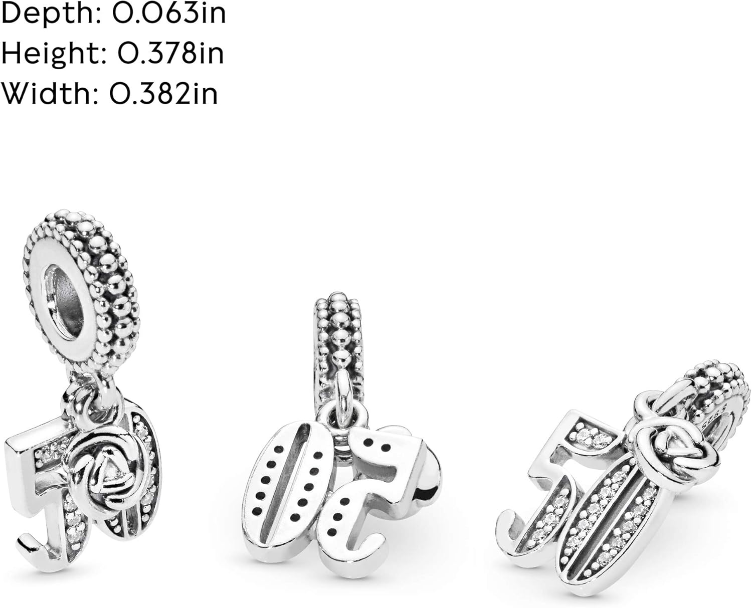 PANDORA 50th Celebration Dangle Charm - Compatible Moments - Sterling Silver with Clear Cubic Zirconia - Gift for Her - Jewelry for Women with Gift Box - Image 6