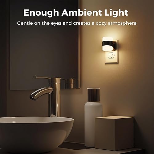 Miniatura 5 de L LOHAS LED Luces nocturnas enchufables a la pared con 3CCT ajustable (3000 K4000 K5000 K), luz nocturna regulable de 3 niveles, luz nocturna de