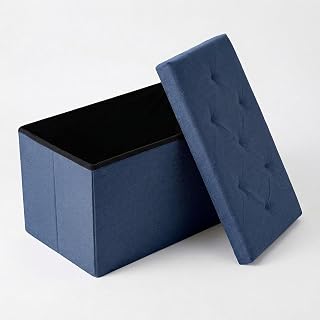 Foldable Storage Ottoman Bench 42 Gallon, 30 x 15 x 15 in