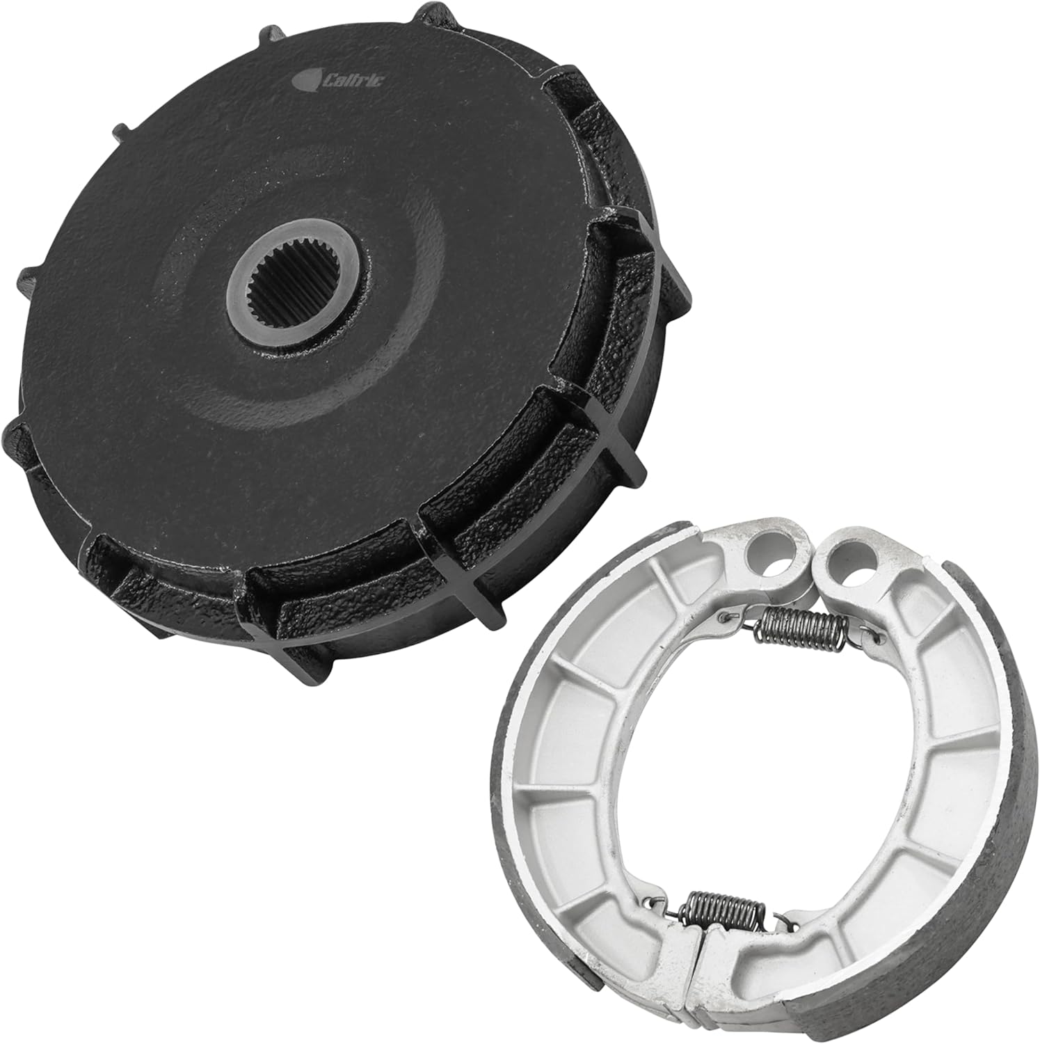 Caltric Rear Brake Drum with Brake Shoes Compatible with Honda Rancher 420 TRX420 4x4 2014-2024 / Foreman 500 TRX500 TRX520 4x4 2014-2024 43620-HR3-A20 06430-HN0-A20