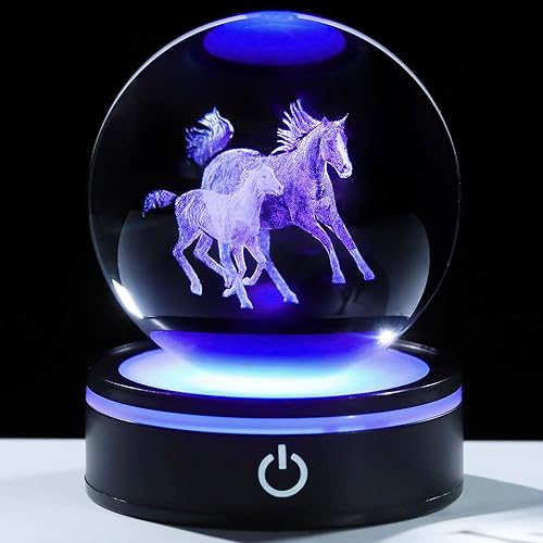 Miniatura 9 de YWHL Figuras 3D de delfín en bola de cristal con base de luz colorida, regalos de delfín para mujeres y hombres en cumpleaños, esfera coleccionable