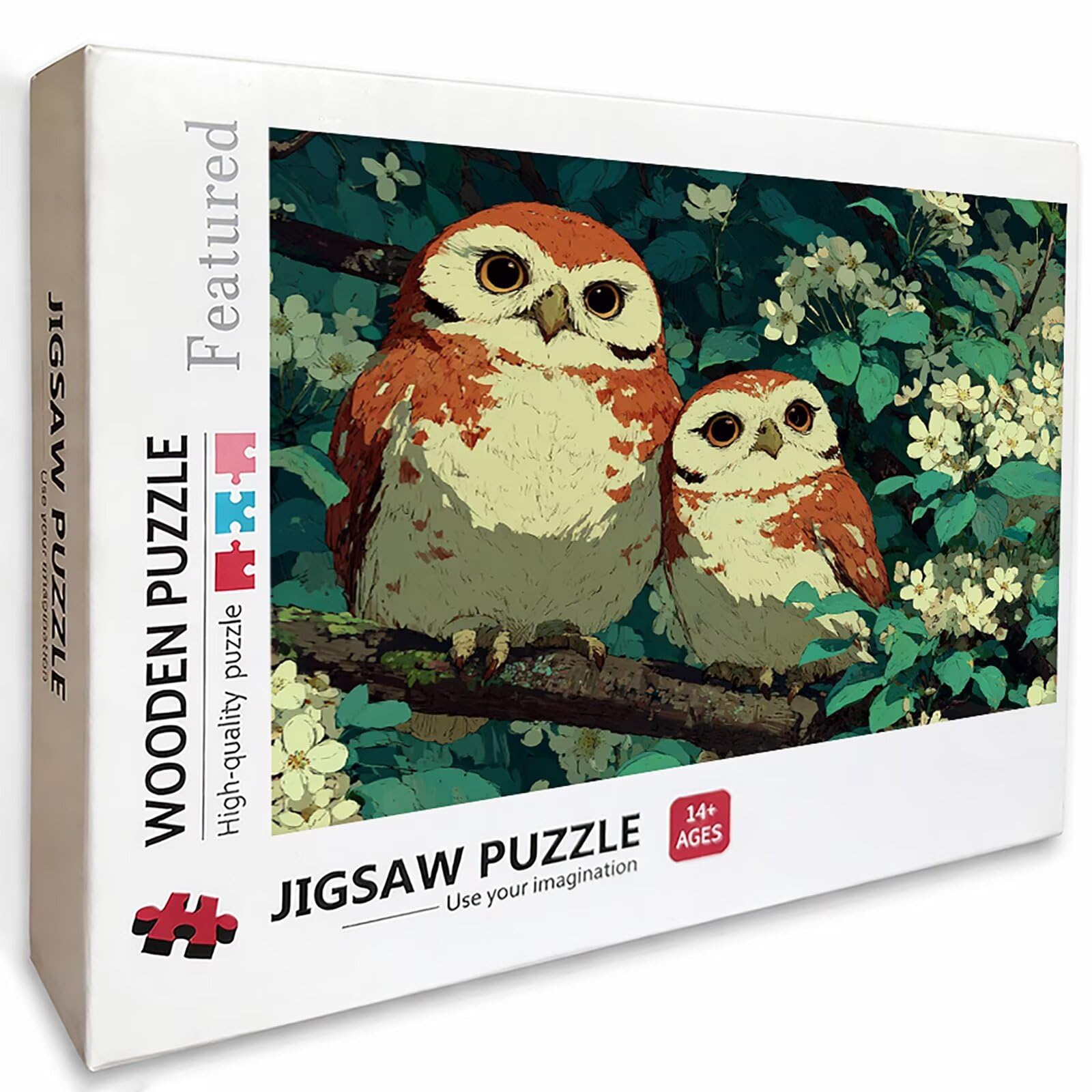 Eule Holz Puzzles 156x105cm, Blume Jigsaw Puzzles 5000 Teile für Erwachsene Mit Box, EIN Herausforderndes Rätsel Game, Farbenfrohes Legespiel, Geeignet für die meisten Gruppen, Geschenke, 3-3537