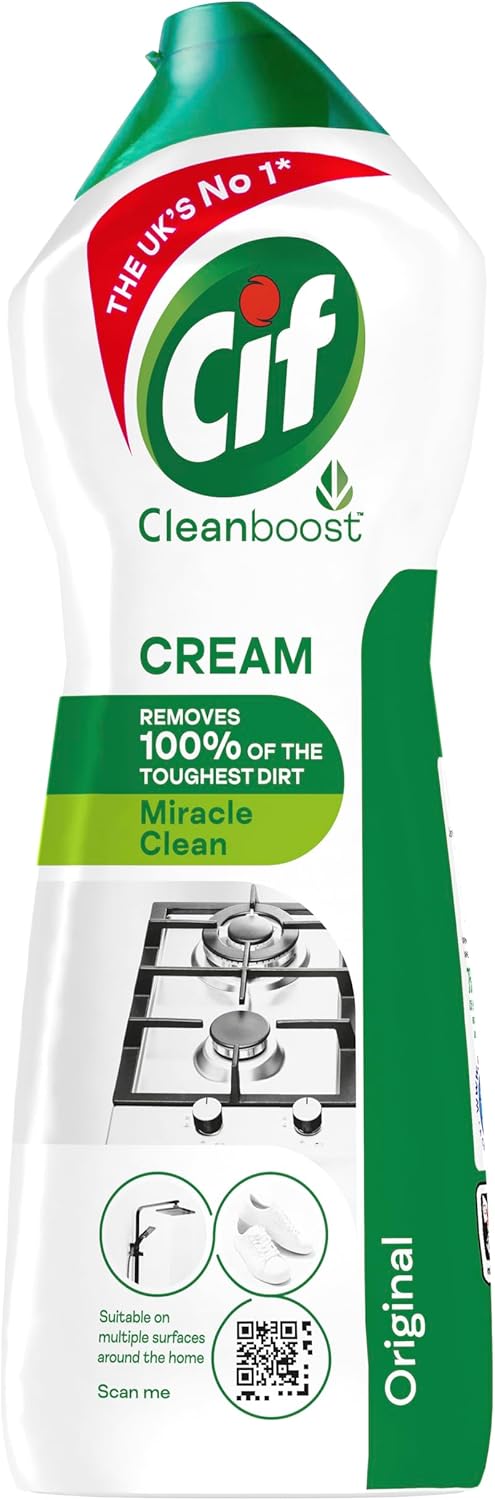 Cif Original Cream Cleaner multipurpose surface cleaner removes 100% of the toughest dirt 750 ml