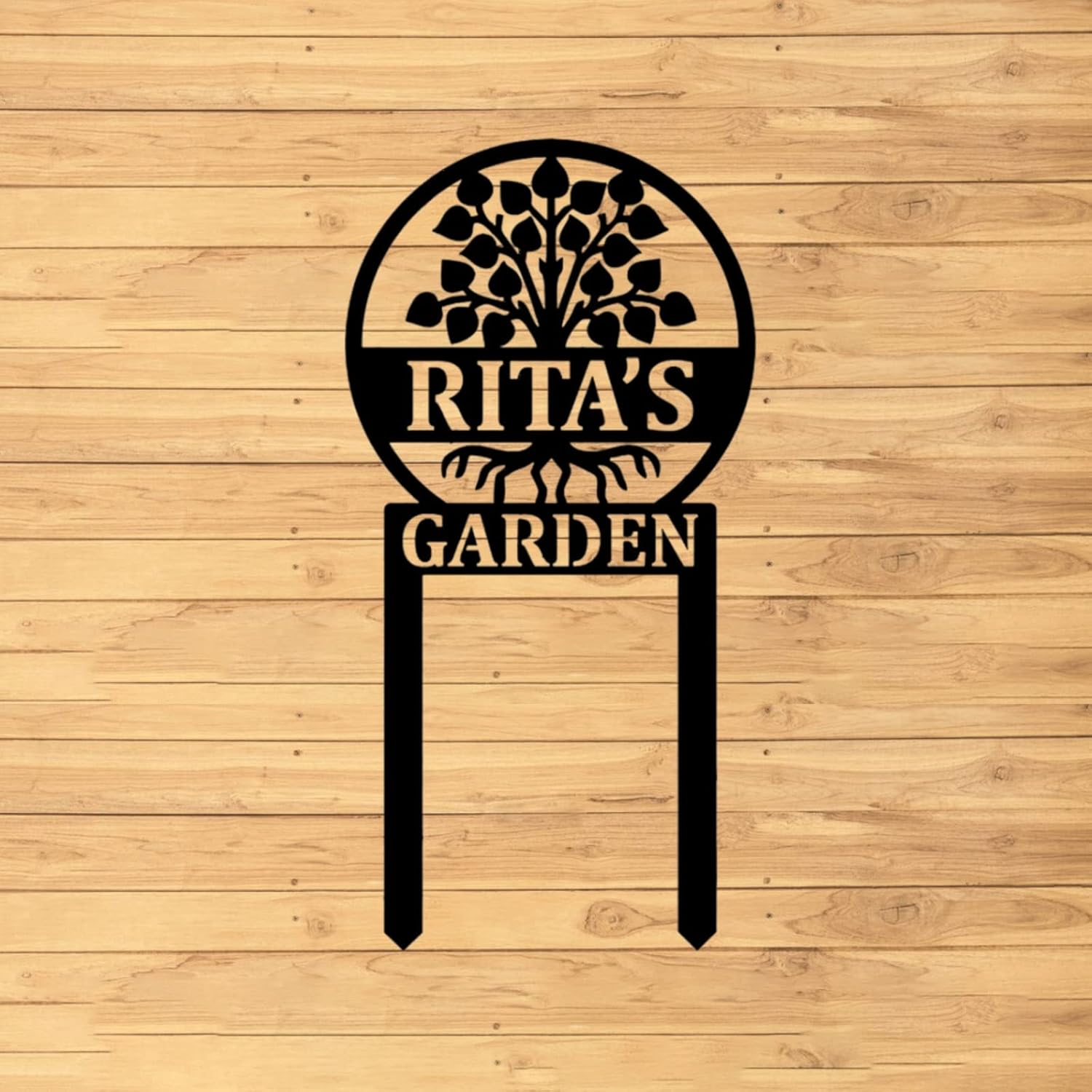 Custom Garden Metal Wall Sign Personalized Garden Metal Wall Art