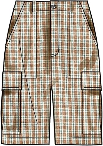 Miniatura 6 de Simplicity Camiseta de punto para hombre, pantalones cargo y pantalones cortos, patrón de costura, multicolor, 2 piezas