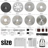 Vista 2 de Kit de herramientas rotativas universales de 146 piezas, amoladora eléctrica, lijadora, pulidora, accesorios de taladro, conjunto de herramientas