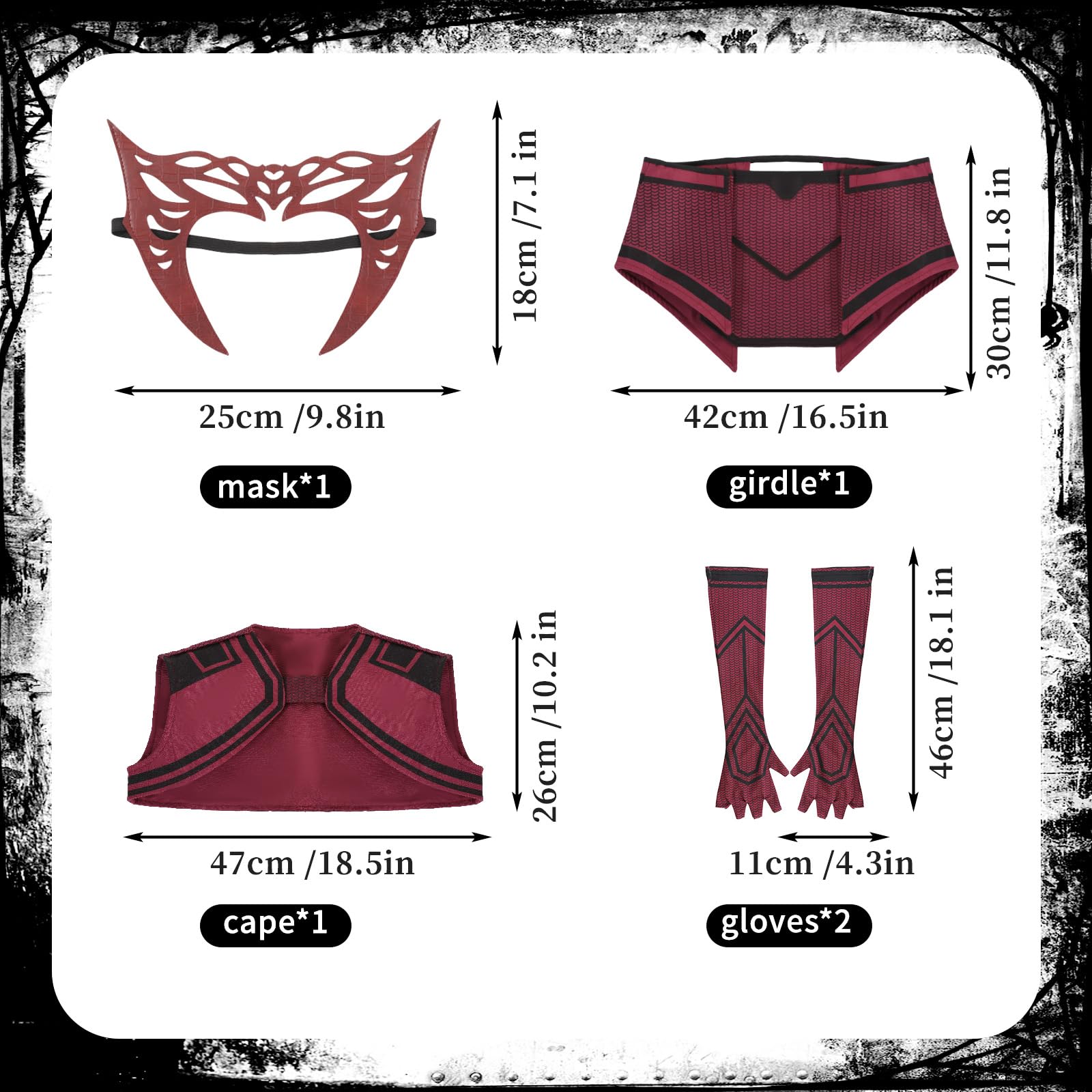 Disfraz de bruja de escarlata para mujer, disfraz de Wanda Maximoff con capucha, chaqueta, pantalones, traje, sombrero, Halloween, cosplay, disfraz de carnaval