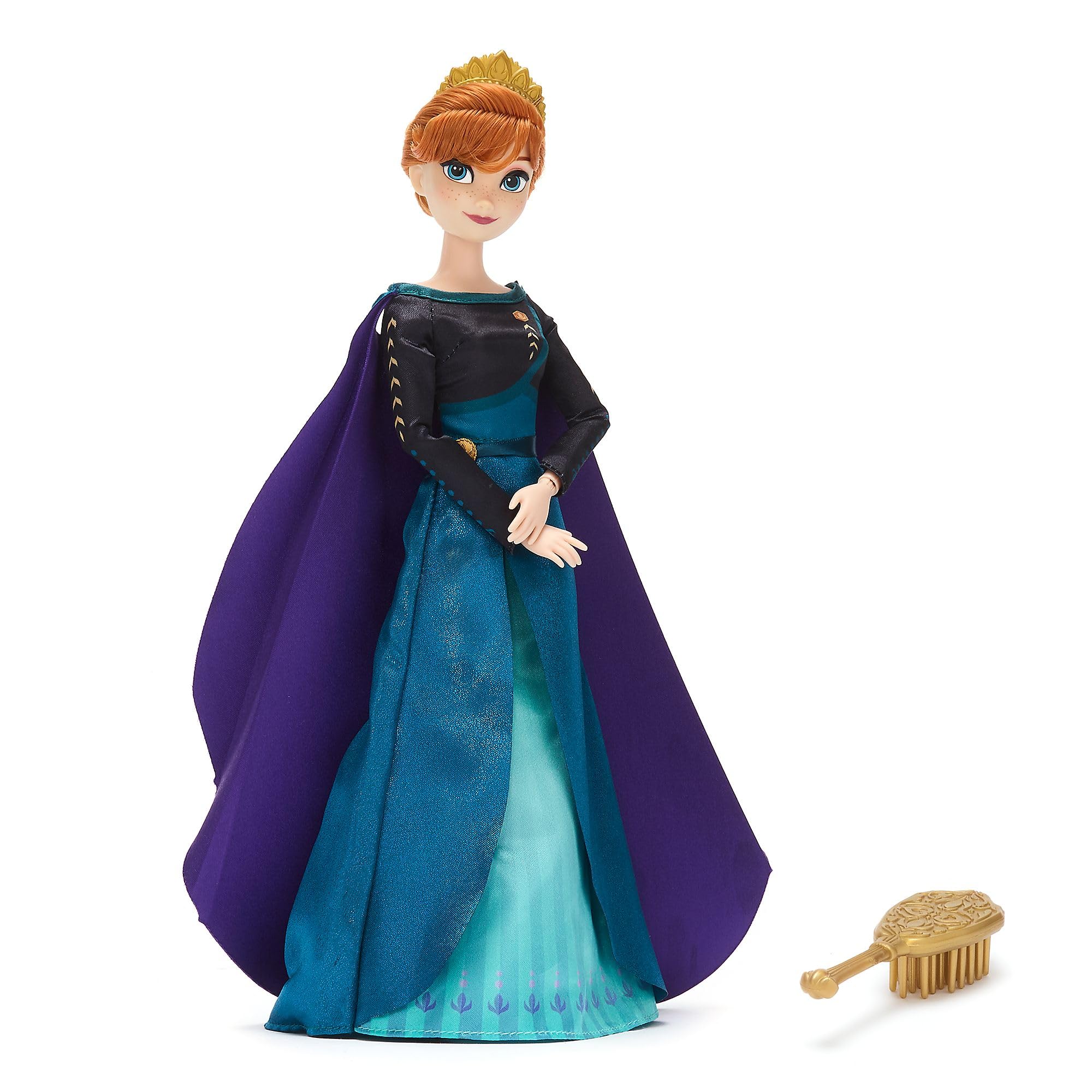 Disney Store Official - Die Eiskönigin 2 - Anna - Klassische Puppe - 29 cm/11" - Voll bewegliche Disney Prinzessinnen Puppe im königlichen Outfit - Mit Spielzeughaarbürste - Ab 3 Jahren geeignet