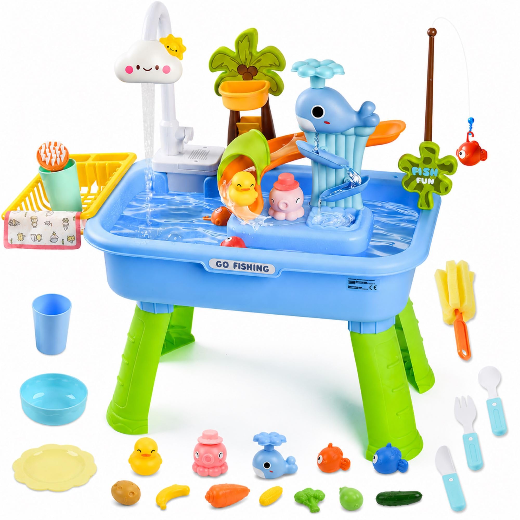 Amazon.com: Hanyutom 2026 Upgraded Toddler Sand Water Table Toy