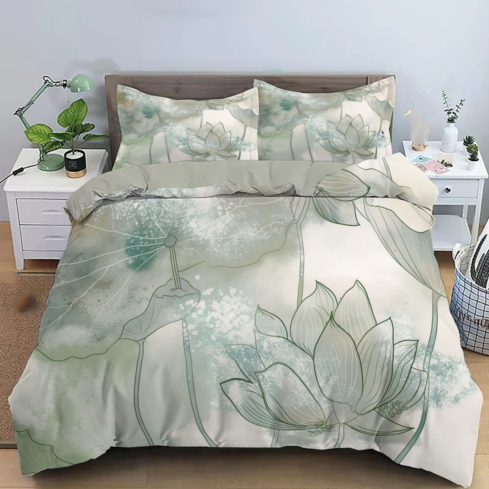 Housse de couette 220x240 cm finie la couette qui glisse grâce à la fermeture éclair