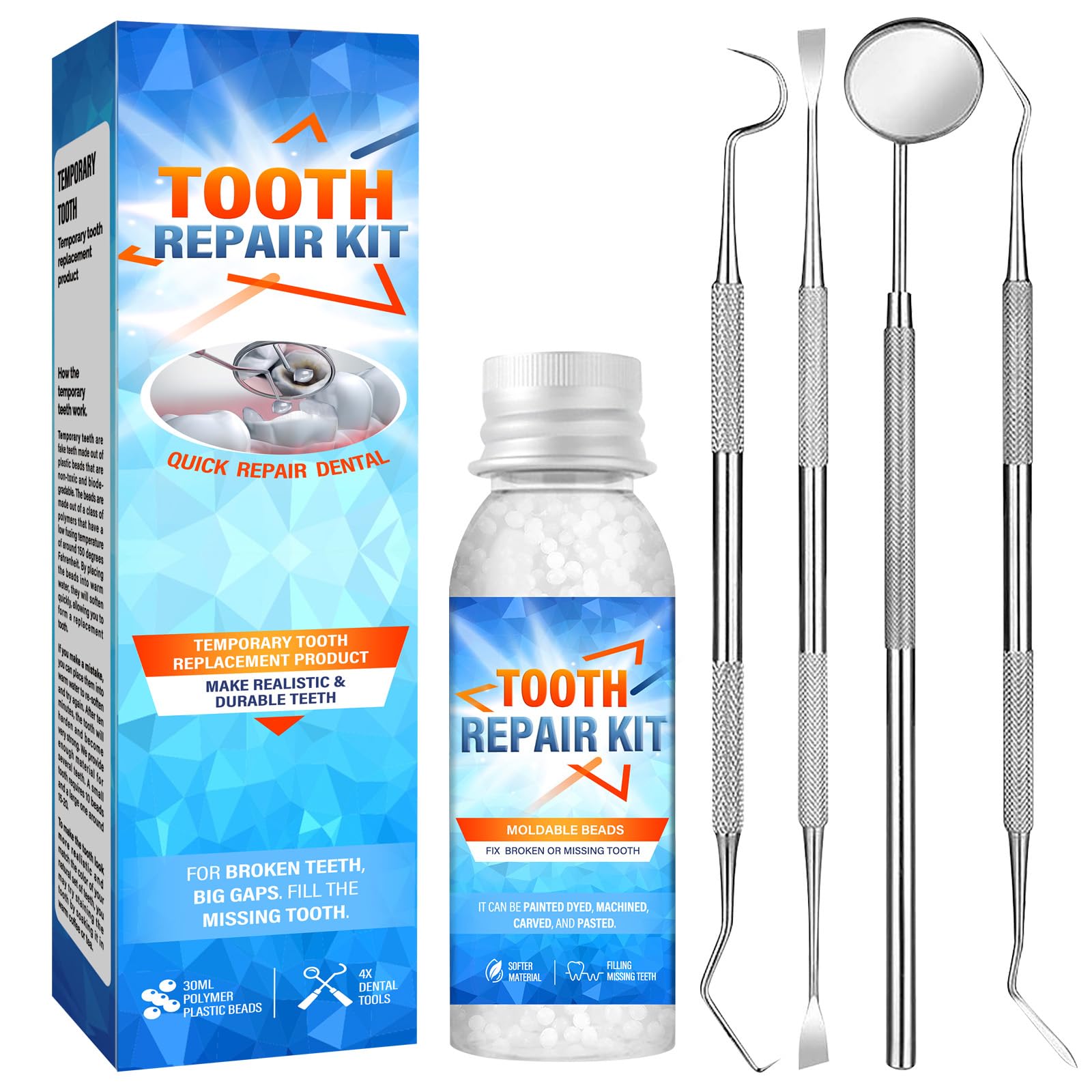 Buy Tooth Repair Kit, Temporary Teeth Replacement Kit for Temporary