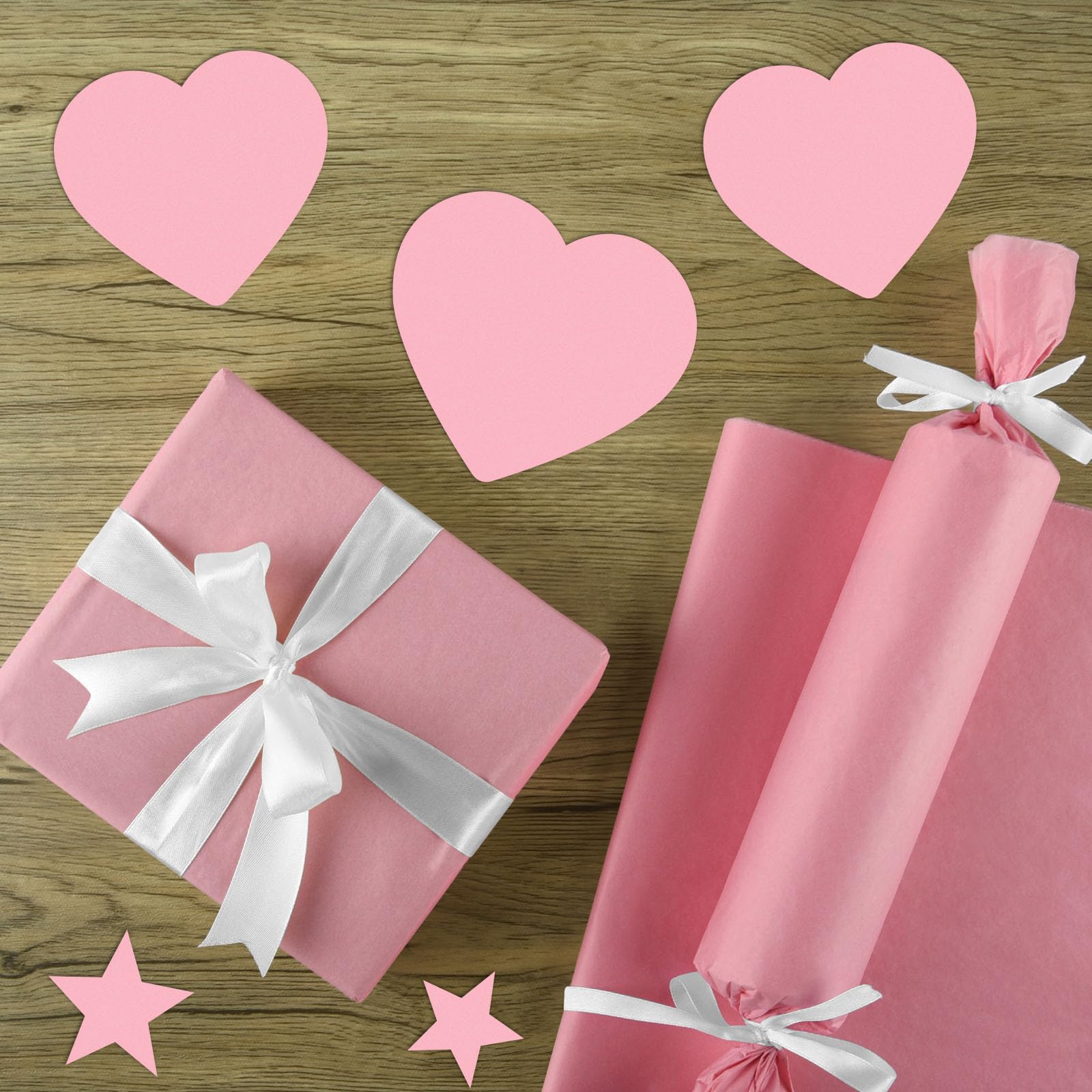 Papier De Soie Rose Pour Emballage Cadeaux - 60 Feuilles - 50x35 Cm - Saint-Valentin, Mariage, DIY - 11