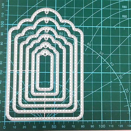 Miniatura 3 de Troqueles de corte de etiquetas, etiqueta de regalo, troqueles de metal, etiquetas rectangulares, troqueles para hacer tarjetas y álbumes de recortes