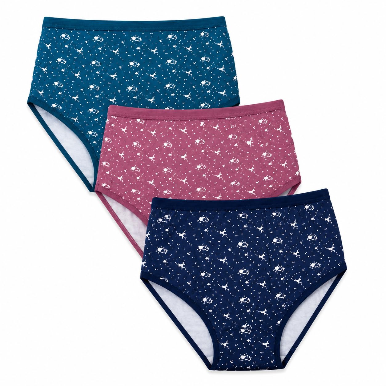 Novita Fashion Women’s High Waist Cotton Hipster Panties, Floral Print Pattern, Pure Cotton Fabric, Soft, Breathable & Comfortable Fit, Machine Washable, Ideal, Pack of 3-picture-27