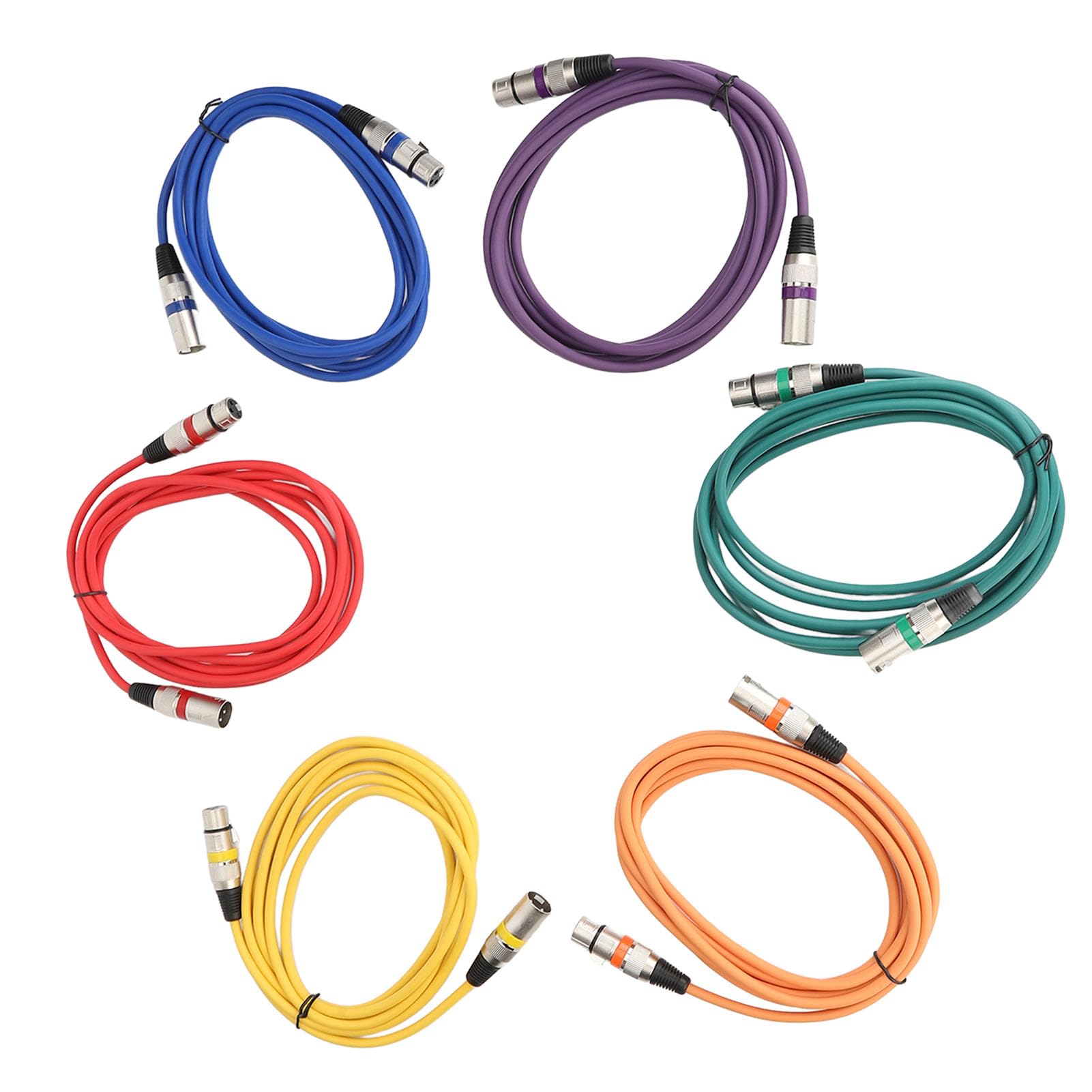 XLR Kabel męski na żeński Premium Profesjonalny kabel audio z podwójnym ekranowaniem do mikrofonów Miksery Interfejs audio Stop cynku Miedź beztlenowa 10 stóp 6 sztuk