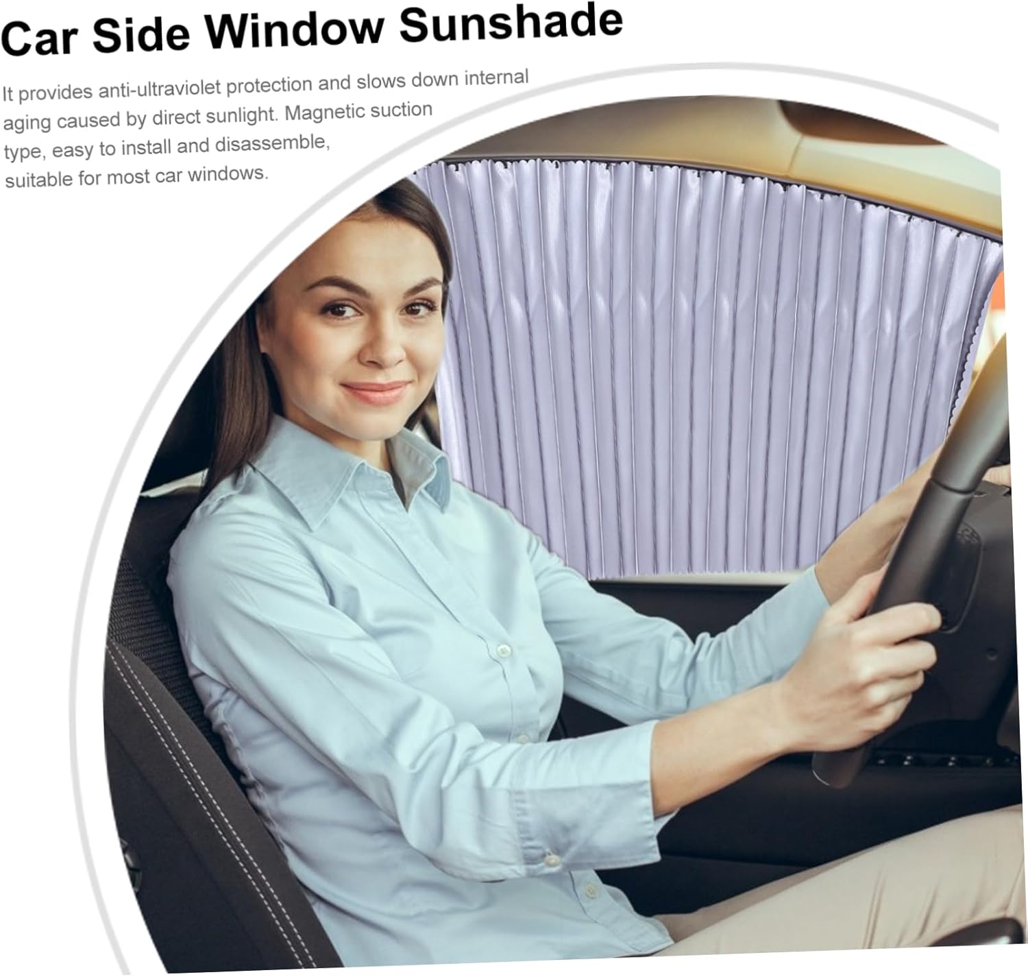 1set Magnetic Car Window Sunshade Lightweight Mesh Side Window Curtain for Uv Easy Install Auto Shade for Cars and Suvs Compact Design for Comfort