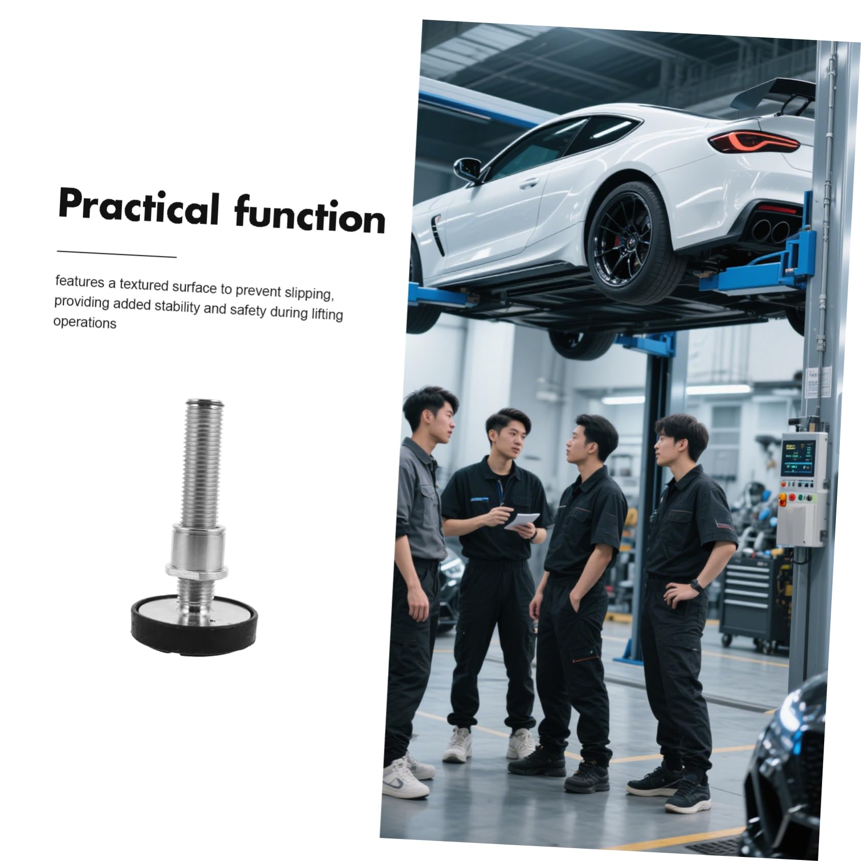 Accesorios para Elevador Bandeja Protectora Extendida de Goma para Elevadores de Automóviles Superficie Antideslizante de Metal y Goma Resistente para Uso Industrial y Comercial