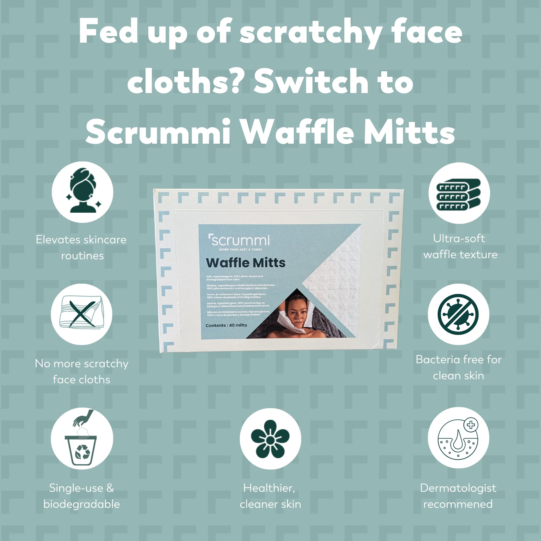 Facial Cleansing Mitts, Exfoliating Glove, Hygienic Wash Mitt - Image 2