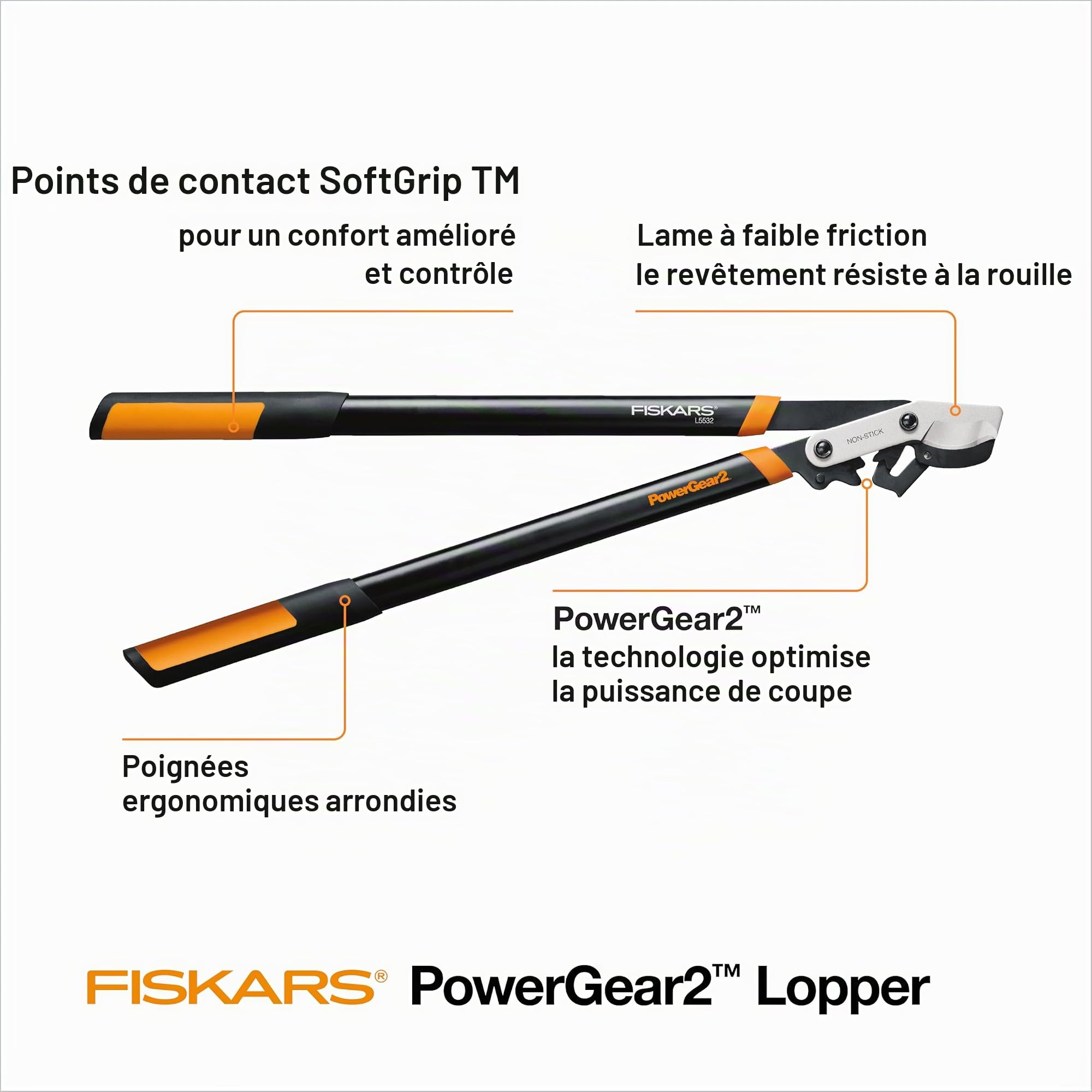 Fiskars Powergear2 Ébrancheur 81.28 cm, US import