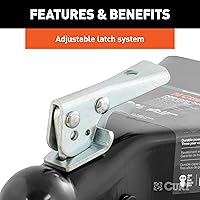 Vista 4 de CURT 25210 Acoplador de remolque negro con marco A, bola de enganche de 2 pulgadas, 5,000 libras