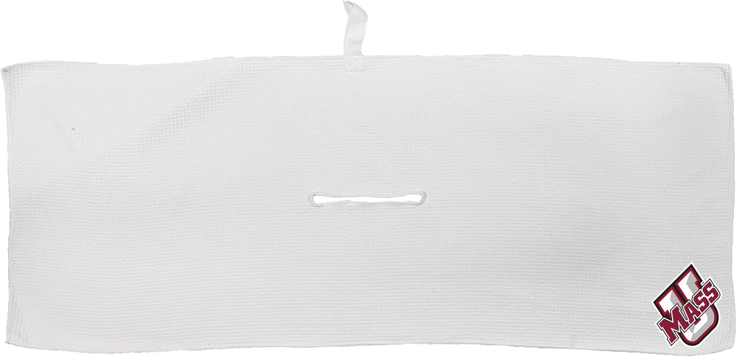 Team Golf NCAA NCAA Microfiber Towel - 16" X 40" (White) with Carabiner Clip, Premium Microfiber with Deep Waffle Pockets- Superior Water Absorption and Quick Dry Golf Cleaning Towel