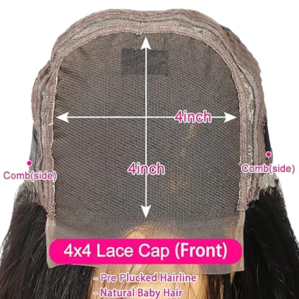 34 Inch Body Wave Human Hair Wig Echthaar Perücke Damen #4 Chocolate Brown 4X4 Lace Persönliche Perücken Glueless Wear and Go Pre Bleached Knots with Baby Hair for Woman