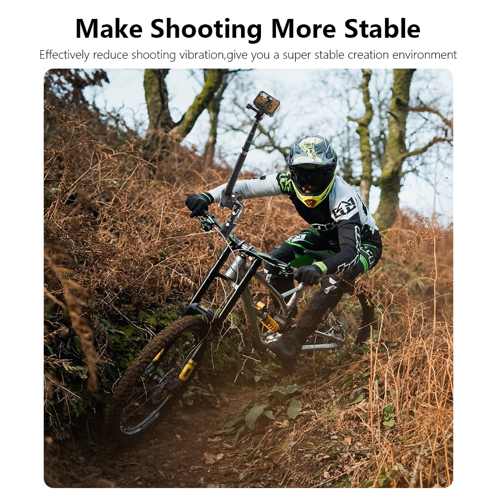 Uchwyt zaciskowy do roweru motocyklowego (2-pak) do Insta360 X5 X4, uchwyt na drążek do selfie do GoPro DJI Osmo Action Pocket 3 Osmo 360 Nano, kierownica rowerowa, szyna siodełka, przedłużenie rury