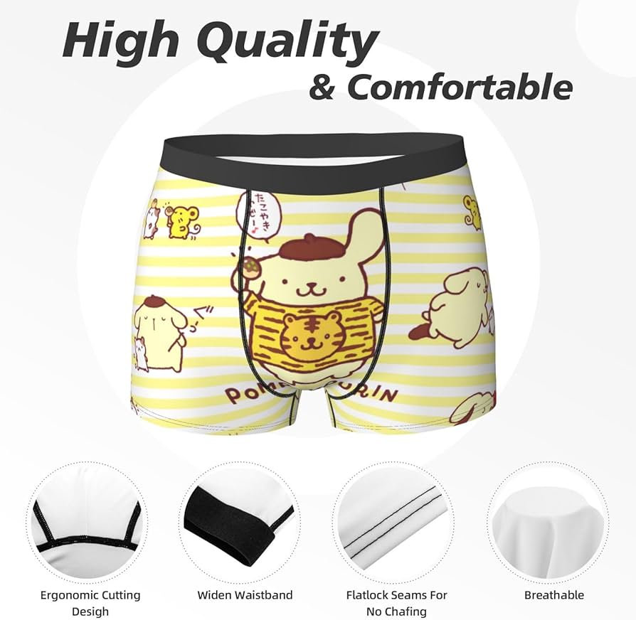 Amazon.co.jp: ボクサーパンツ メンズ ポムポムプリン 下着 前閉じ