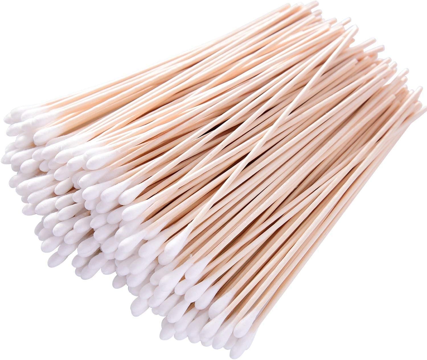 Long Cotton Swabs, 6 Inch 200 Pieces Applicator Single Tip with Wooden