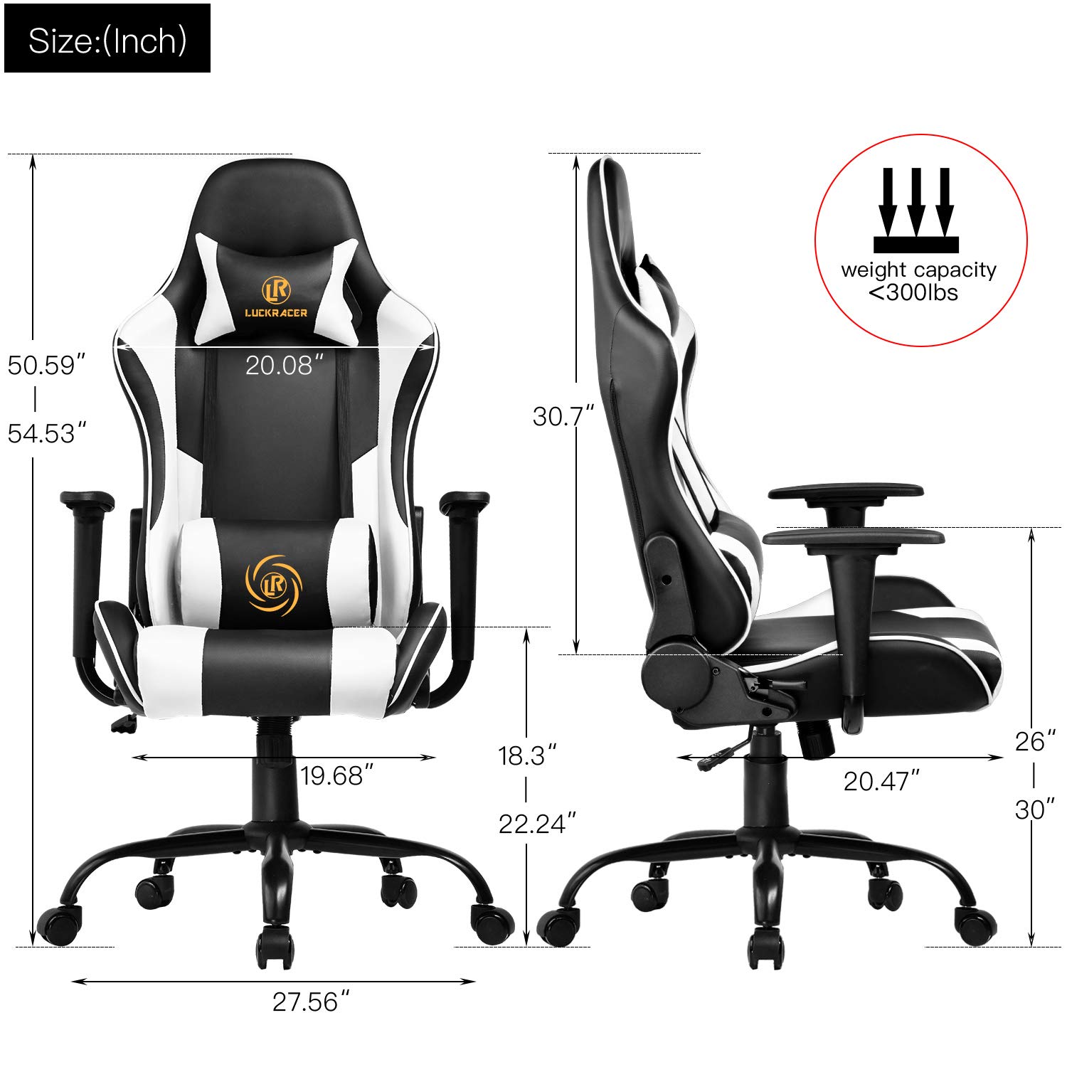 LUCKRACER Gaming Chair Office...B0B585NKKQ