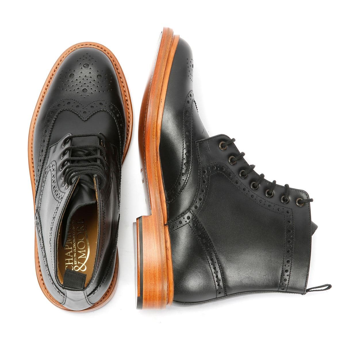 Chapman & Moore Walter Brogue skórzane męskie brązowe buty