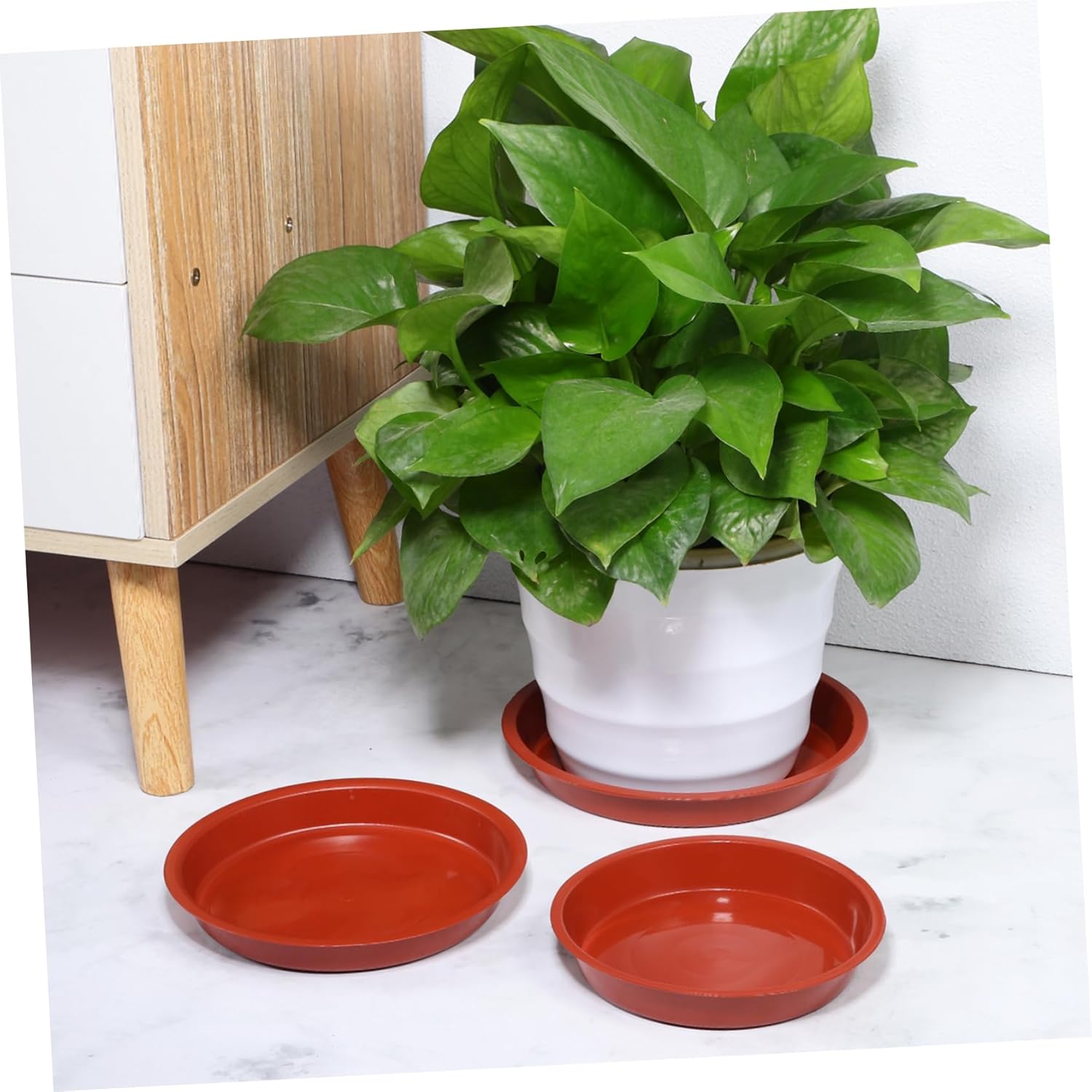 60pcs Plant Saucers Round Drip Trays for Potted Plants Easy to Clean Assorted Flower Pot Water Catchers for Indoor Gardening