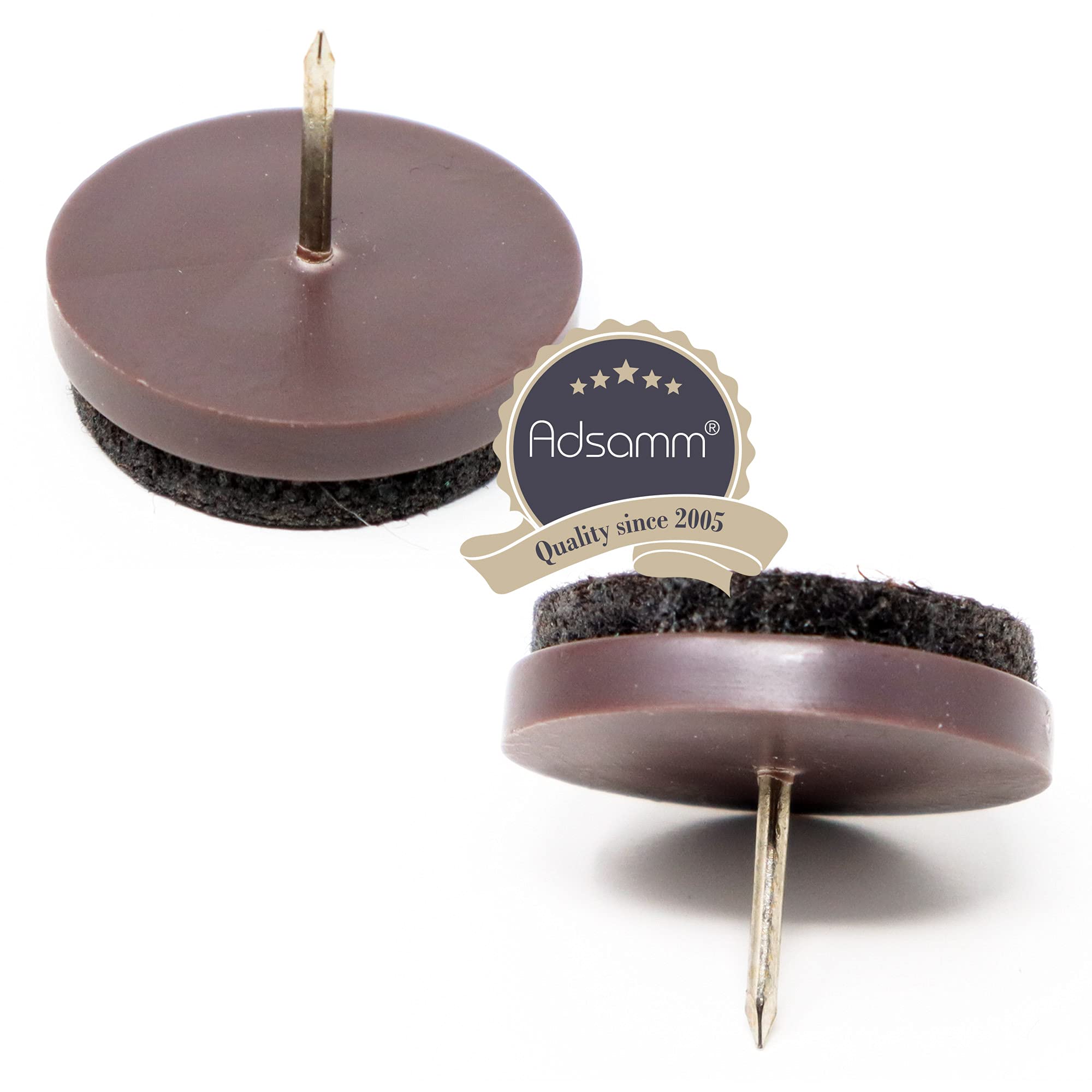 Adsamm® / 16 X Patins En Feutre Extra Forts/Bruns/ 100 Mm