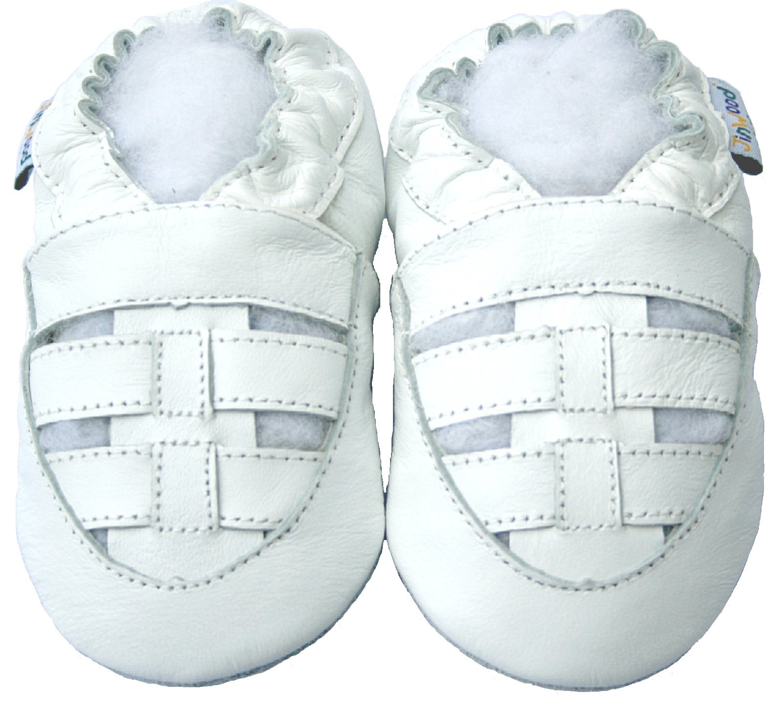 Leather Baby Soft Sole Shoes Boy Girl Infant Children Kid Toddler Crib First Walk Gift Sandal Strap White (24-30month, White)