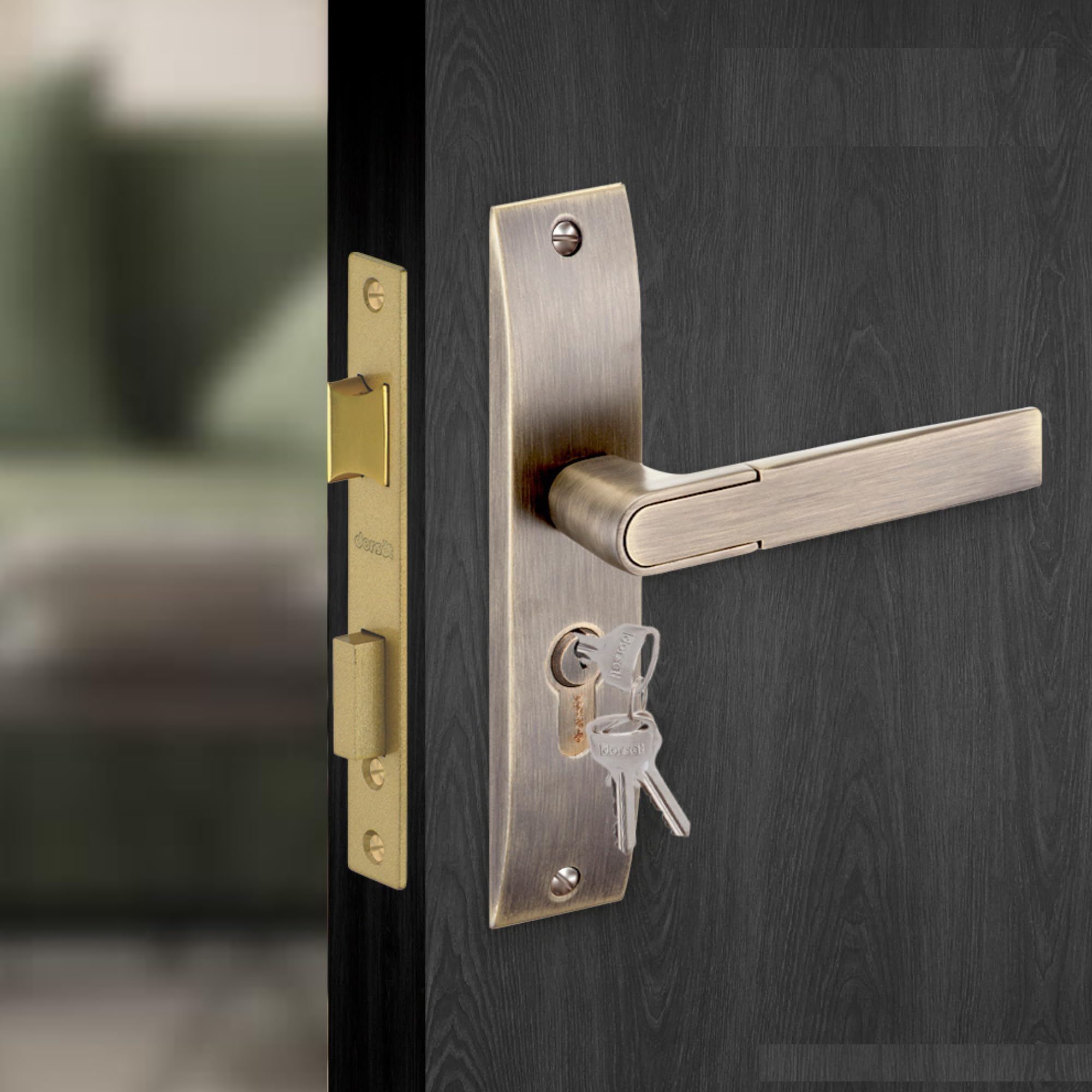 Dorset Zovi Handle On Plate 8 inch -Mortise Lock with 60 mm Key and Knob Cylinder| Suitable for Bedroom Doors/Main Doors| Antique Finish | HLZOVAPT (B0D45HRSWX) Amazon Price History, Amazon Price Tracker