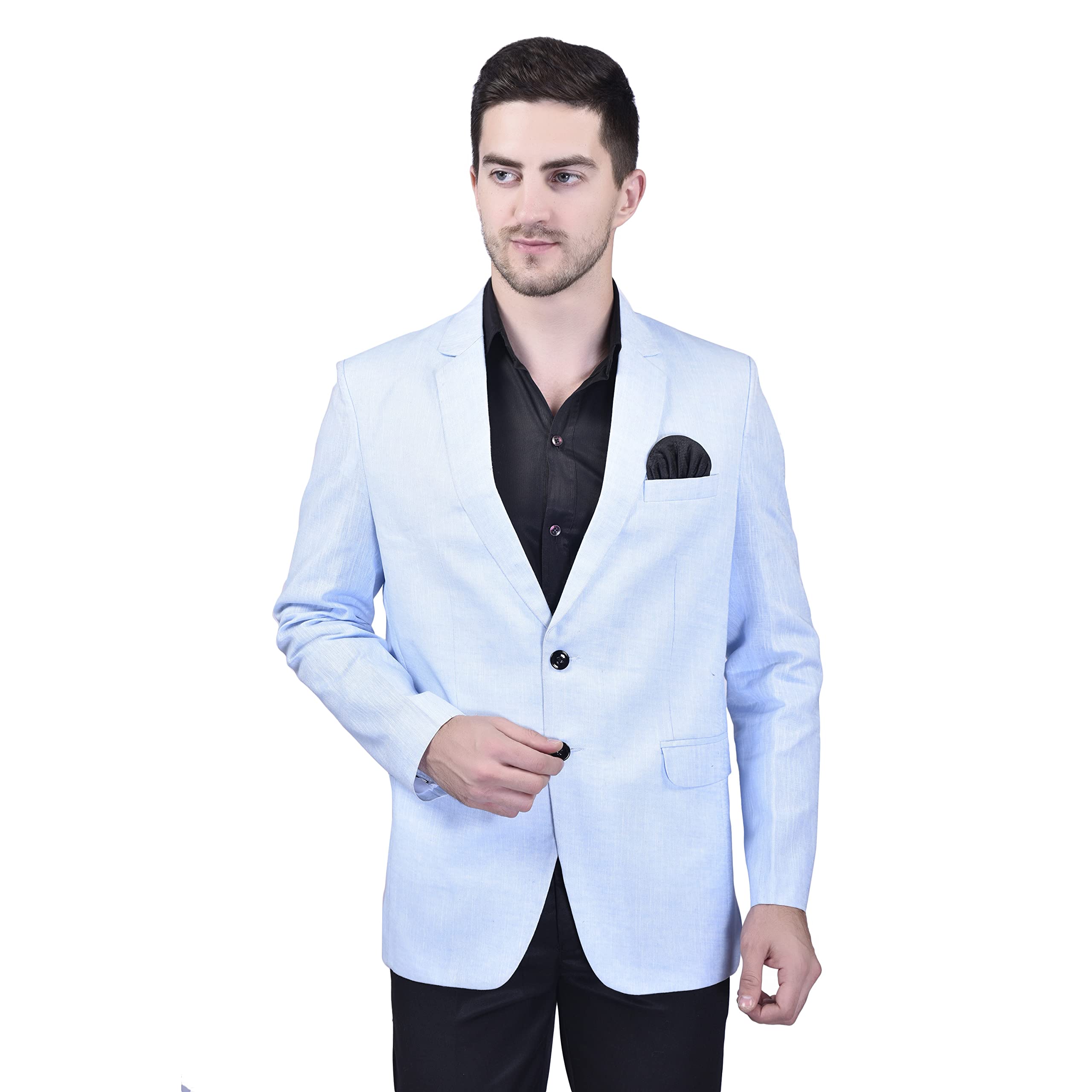 PRINT CULTR Men's Solid Cotton Full Sleeve Blazer for Men - For Festive/Wedding/Party | (PCB9)